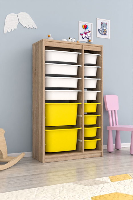 Hanah Home Montana Xs 2D4N8U - Blanco Sonomo y Amarillo